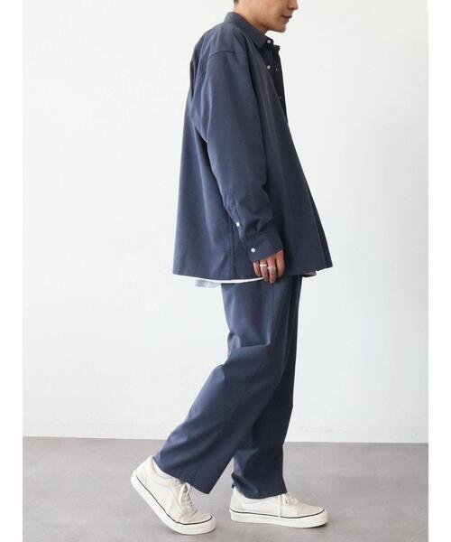 CRAFT STANDARD BOUTIQUE(クラフトスタンダードブティック)の「T/Rレギュラーカラーシャツ *(シャツ/ブラウス・メンズ・アイボリー/ブルーグレー/ダークグリーン/チャコールグレー・M/L/LL)」の22枚目の写真