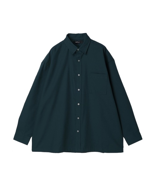 CRAFT STANDARD BOUTIQUE(クラフトスタンダードブティック)の「T/Rレギュラーカラーシャツ *(シャツ/ブラウス・メンズ・アイボリー/ブルーグレー/ダークグリーン/チャコールグレー・M/L/LL)」の1枚目の写真