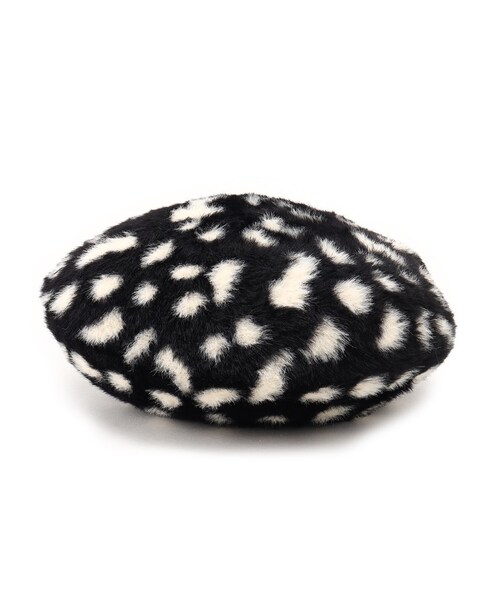 SHOO・LA・RUE（シューラルー）の「◆【おしゃれキッズの必須アイテム】シャギーベレー帽（ハンチング/ベレー帽・キッズ・ベージュ系その他3/ベビーピンク/ブラック系・99）」の2枚目の写真