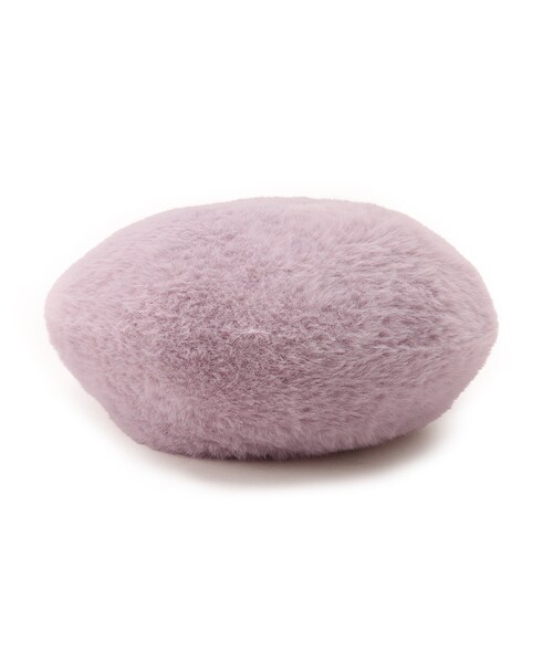 SHOO・LA・RUE（シューラルー）の「◆【おしゃれキッズの必須アイテム】シャギーベレー帽（ハンチング/ベレー帽・キッズ・ベージュ系その他3/ベビーピンク/ブラック系・99）」の3枚目の写真