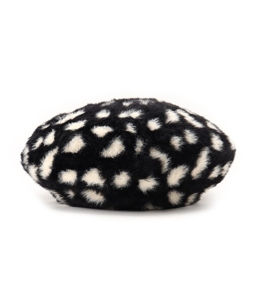 SHOO・LA・RUE（シューラルー）の「◆【おしゃれキッズの必須アイテム】シャギーベレー帽（ハンチング/ベレー帽・キッズ・ベージュ系その他3/ベビーピンク/ブラック系・99）」の6枚目の写真