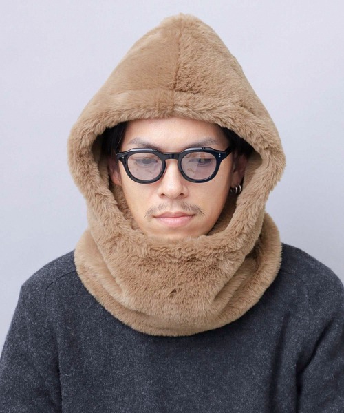 セール】ふわふわ フェイクファー ビッグシルエット フーディー