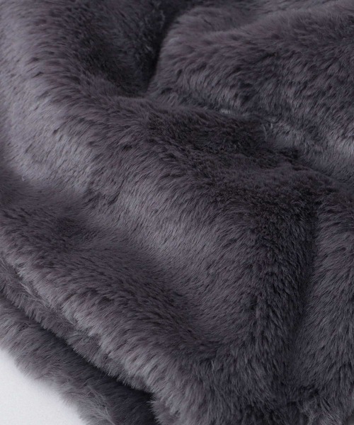 A.M.S.（エーエムエス）の「ふわふわ フェイクファー ビッグシルエット フーディー（ネックウォーマー/スヌード・メンズ・カーキ/グレー/ベージュ/ブラック・FREE）」の20枚目の写真