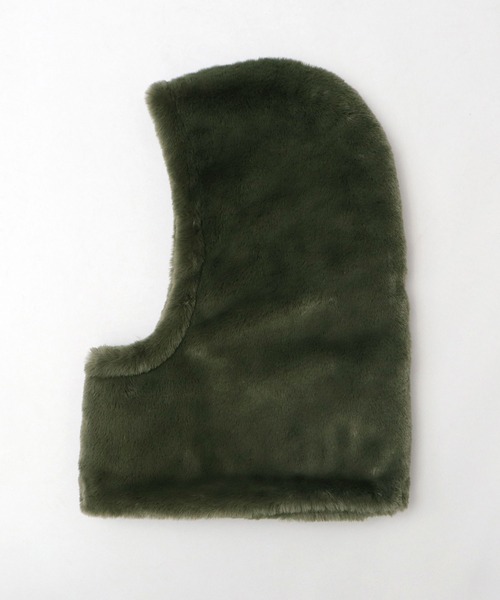 A.M.S.（エーエムエス）の「ふわふわ フェイクファー ビッグシルエット フーディー（ネックウォーマー/スヌード・メンズ・カーキ/グレー/ベージュ/ブラック・FREE）」の7枚目の写真