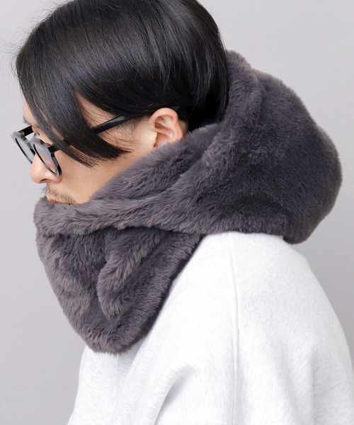 セール】ふわふわ フェイクファー ビッグシルエット フーディー