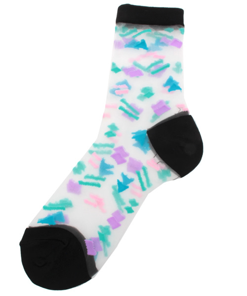 WEGO（ウィゴー）の「WEGO/マルサンカクシースルーソックス（ソックス/靴下・レディース・その他1/その他2/その他3/その他4・FREE）」の4枚目の写真