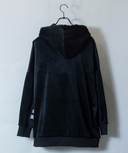 JACKROSE(ジャックローズ)の「JE-マイクロスウェード・ロゴ-ZIPプルオーバー(パーカー・メンズ・グレー/ブラック・M/L)」の10枚目の写真