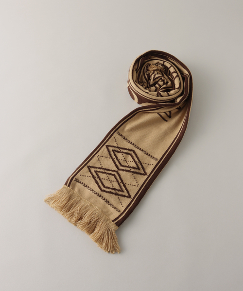 PULP/417EDIFICE(パルプフォーワンセブンエディフィス)の「【RASSVET / ラスベート】SPORT SCARF(マフラー・メンズ・ブラウン/グリーン・FREE)」の1枚目の写真