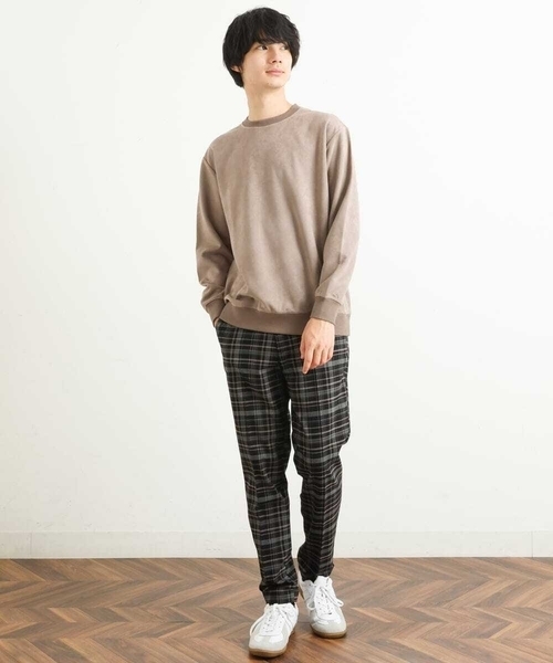 a.v.v（アーヴェヴェ）の「【S-XXL】チェック柄裏起毛スマートスラックス（スラックス・メンズ・ブラウン/ライトブラウン/チャコールグレー/ブラック・44/46/48/50/52）」の6枚目の写真