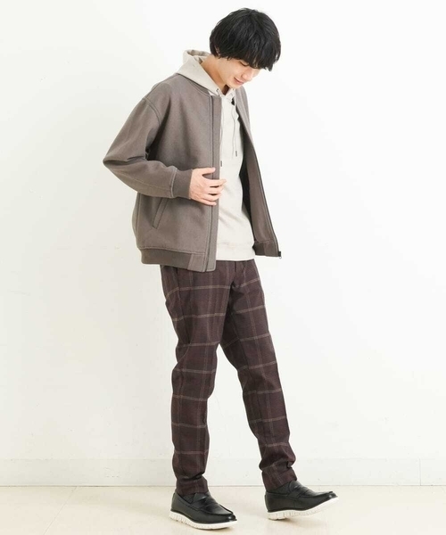 a.v.v（アーヴェヴェ）の「【S-XXL】チェック柄裏起毛スマートスラックス（スラックス・メンズ・ブラウン/ライトブラウン/チャコールグレー/ブラック・44/46/48/50/52）」の11枚目の写真