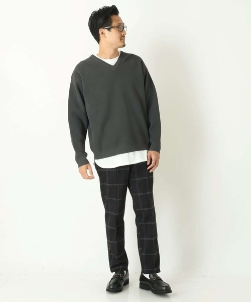 a.v.v（アーヴェヴェ）の「【S-XXL】チェック柄裏起毛スマートスラックス（スラックス・メンズ・ブラウン/ライトブラウン/チャコールグレー/ブラック・44/46/48/50/52）」の12枚目の写真