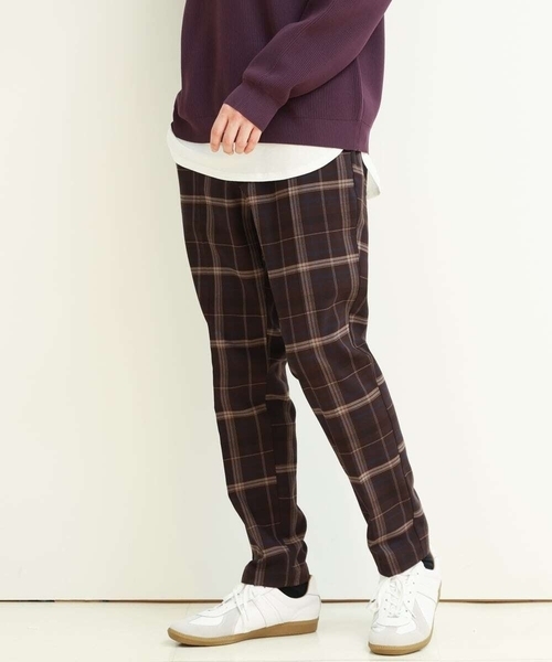 a.v.v（アーヴェヴェ）の「【S-XXL】チェック柄裏起毛スマートスラックス（スラックス・メンズ・ブラウン/ライトブラウン/チャコールグレー/ブラック・44/46/48/50/52）」の15枚目の写真