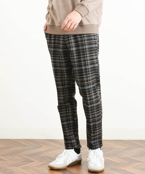 a.v.v（アーヴェヴェ）の「【S-XXL】チェック柄裏起毛スマートスラックス（スラックス・メンズ・ブラウン/ライトブラウン/チャコールグレー/ブラック・44/46/48/50/52）」の17枚目の写真