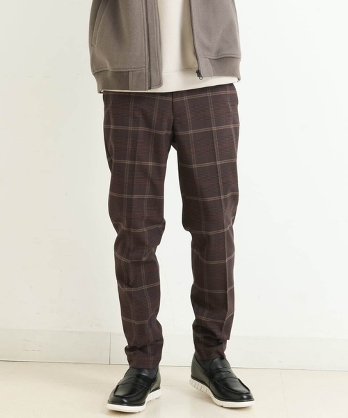 a.v.v（アーヴェヴェ）の「【S-XXL】チェック柄裏起毛スマートスラックス（スラックス・メンズ・ブラウン/ライトブラウン/チャコールグレー/ブラック・44/46/48/50/52）」の19枚目の写真