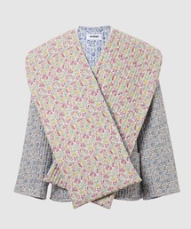 QUILTED CROPPED LAPEL COAT