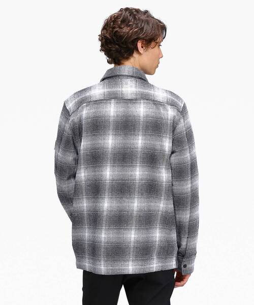 Calvin Klein(カルバン・クライン)の「ブラッシュドチェックインドアシャツ(シャツ/ブラウス・メンズ・ブラウン系その他/ブラック・L/S/M/XL)」の6枚目の写真