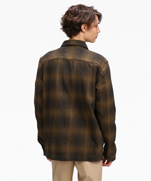Calvin Klein(カルバン・クライン)の「ブラッシュドチェックインドアシャツ(シャツ/ブラウス・メンズ・ブラウン系その他/ブラック・L/S/M/XL)」の14枚目の写真