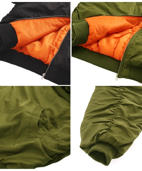 ANAP（アナップ）の「ボリュームMA-1（MA-1・レディース・アイボリー/カーキ/ブラック・FREE）」の8枚目の写真