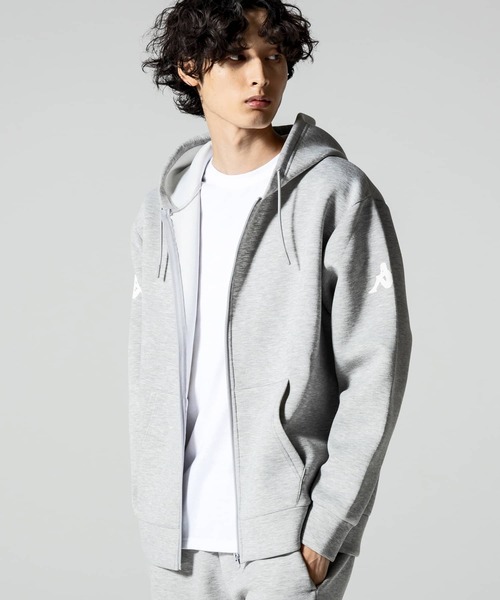 Kappa（カッパ）の「Kappa(カッパ)オミニロゴダンボールニットジップパーカー（パーカー・メンズ・ネイビー/ライトグレー/ホワイト/ブラック・L/XL/M/XXL）」の4枚目の写真