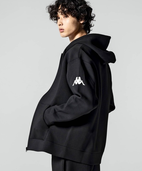 Kappa（カッパ）の「Kappa(カッパ)オミニロゴダンボールニットジップパーカー（パーカー・メンズ・ネイビー/ライトグレー/ホワイト/ブラック・L/XL/M/XXL）」の6枚目の写真