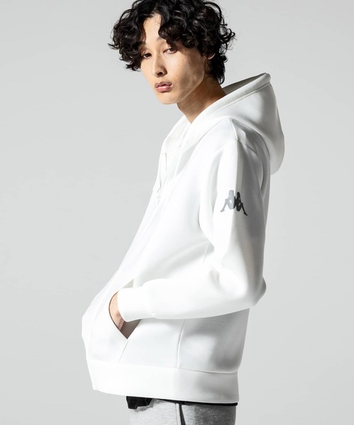 Kappa（カッパ）の「Kappa(カッパ)オミニロゴダンボールニットジップパーカー（パーカー・メンズ・ネイビー/ライトグレー/ホワイト/ブラック・L/XL/M/XXL）」の14枚目の写真