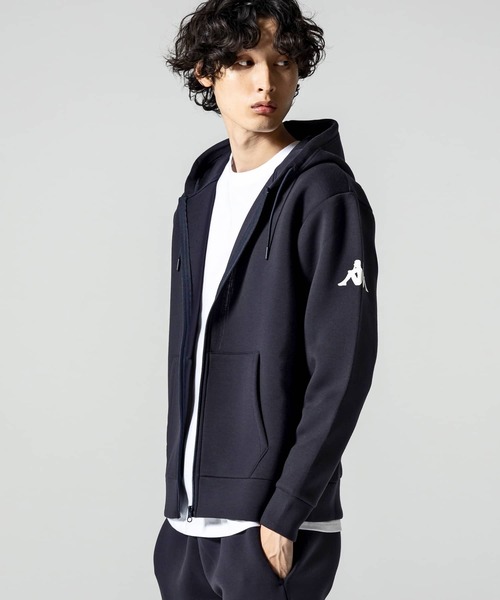 Kappa（カッパ）の「Kappa(カッパ)オミニロゴダンボールニットジップパーカー（パーカー・メンズ・ネイビー/ライトグレー/ホワイト/ブラック・L/XL/M/XXL）」の18枚目の写真