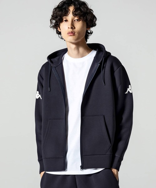 Kappa（カッパ）の「Kappa(カッパ)オミニロゴダンボールニットジップパーカー（パーカー・メンズ・ネイビー/ライトグレー/ホワイト/ブラック・L/XL/M/XXL）」の21枚目の写真