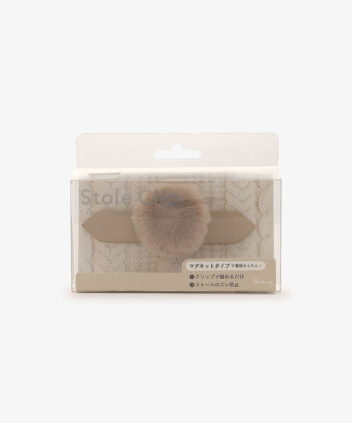 Afternoon Tea（アフタヌーンティー）の「フェイクファー付きストールクリップ（ストール/ショール・レディース・ベージュ/アイボリー/グレー・ONE SIZE）」の7枚目の写真