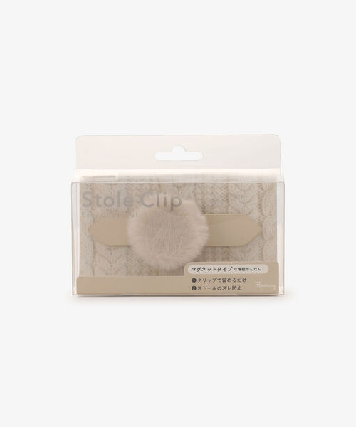 Afternoon Tea（アフタヌーンティー）の「フェイクファー付きストールクリップ（ストール/ショール・レディース・ベージュ/アイボリー/グレー・ONE SIZE）」の12枚目の写真