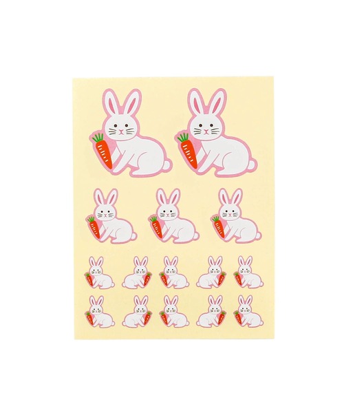 ニューレトロ みんなのシール ミニステッカー うさぎ 直営店限定