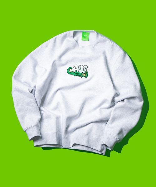HUF（ハフ）の「MAGIC DRAGON CREW / HUF クルースウェット アップリケ 