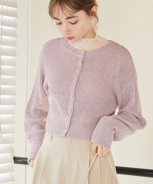 archives（アルシーヴ）の「２ＷＡＹメランジニットカーディガン（カーディガン/ボレロ・レディース・オレンジ/パープル/ブルー/グレー・MEDIUM）」の4枚目の写真