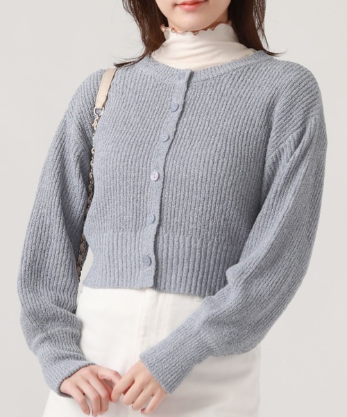 archives（アルシーヴ）の「２ＷＡＹメランジニットカーディガン（カーディガン/ボレロ・レディース・オレンジ/パープル/ブルー/グレー・MEDIUM）」の3枚目の写真