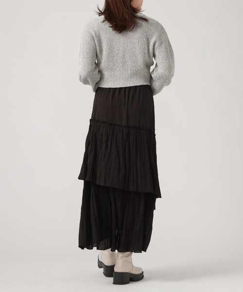 archives（アルシーヴ）の「２ＷＡＹメランジニットカーディガン（カーディガン/ボレロ・レディース・オレンジ/パープル/ブルー/グレー・MEDIUM）」の7枚目の写真