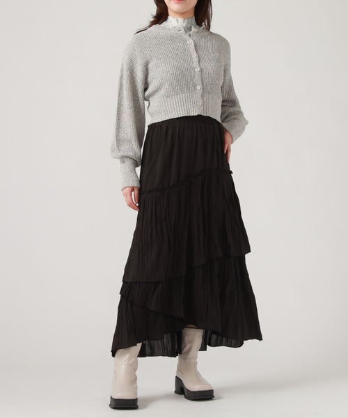 archives（アルシーヴ）の「２ＷＡＹメランジニットカーディガン（カーディガン/ボレロ・レディース・オレンジ/パープル/ブルー/グレー・MEDIUM）」の8枚目の写真