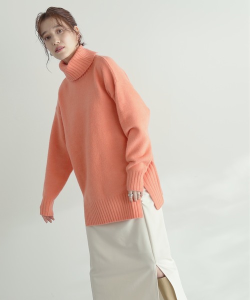 ◆タートルネックオーバーニット