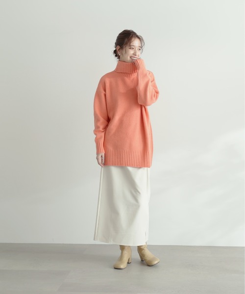 ◆タートルネックオーバーニット