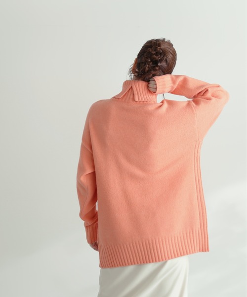 ◆タートルネックオーバーニット