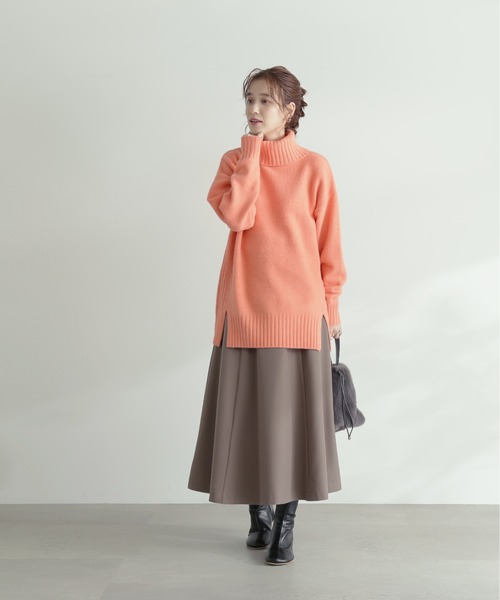 N.（N. Natural Beauty Basic）（エヌエヌナチュラルビューティーベーシック）の「◆タートルネックオーバーニット（ニット/セーター・レディース・ダークブルー/イエロー/オレンジ/ナチュラル・MEDIUM）」の16枚目の写真