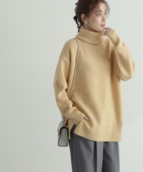 N.（N. Natural Beauty Basic）（エヌエヌナチュラルビューティーベーシック）の「◆タートルネックオーバーニット（ニット/セーター・レディース・ダークブルー/イエロー/オレンジ/ナチュラル・MEDIUM）」の22枚目の写真