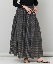 Curensology | Curensology(カレンソロジー)/コットンシルクギンガムスカート(スカート)