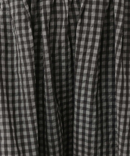 Curensology（カレンソロジー）の「Curensology(カレンソロジー)/コットンシルクギンガムスカート（スカート・レディース・ブラック・FREE）」の12枚目の写真