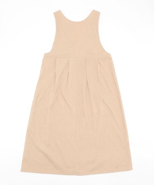 ehka sopo(エヘカソポ)の「コーデュロイVネックジャンパースカート(ジャンパースカート・レディース・ベージュ/チャコール/グリーン・フリ-)」の4枚目の写真