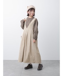 ehka sopo | コーデュロイVネックジャンパースカート(ジャンパースカート)