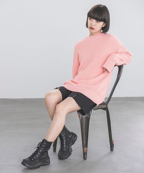 JEANASIS（ジーナシス）の「レースアップスニーカーブーツ/182863（ブーツ・レディース・ベージュ/ブラック・MEDIUM/LARGE）」の14枚目の写真