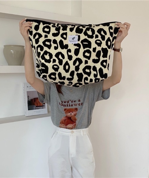 wears(ウェアーズ)の「レオパードキャンバストート(トートバッグ・レディース・レオパード・FREE)」の5枚目の写真