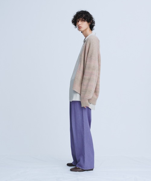 ADAM ET ROPE'(アダムエロペ)の「オーガニックコットン カラーデニム 3タック ワイドスラックス/サステナブル(デニムパンツ・メンズ・キャメル/パープル系その他4・M/L/S)」の19枚目の写真