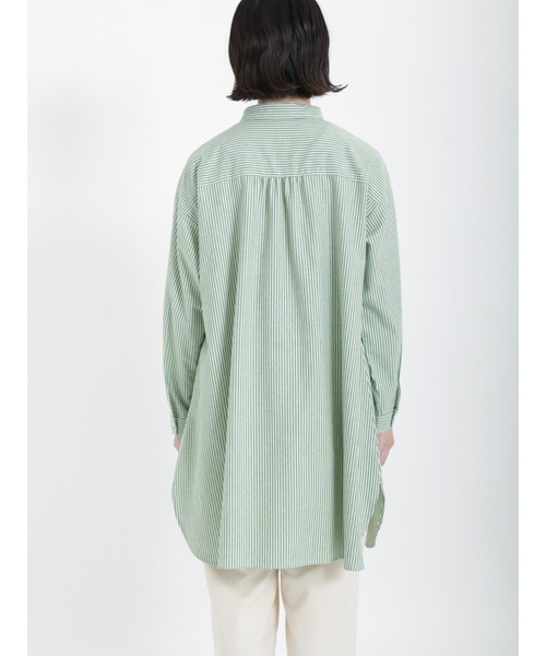 Samansa Mos2（サマンサ モスモス）の「柄アソートシャツチュニック（チュニック・レディース・ブルー/オフホワイト/ブラック/グリーン/レッド・ﾌﾘ-）」の12枚目の写真