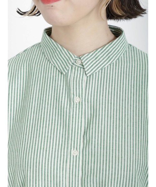 Samansa Mos2（サマンサ モスモス）の「柄アソートシャツチュニック（チュニック・レディース・ブルー/オフホワイト/ブラック/グリーン/レッド・ﾌﾘ-）」の11枚目の写真