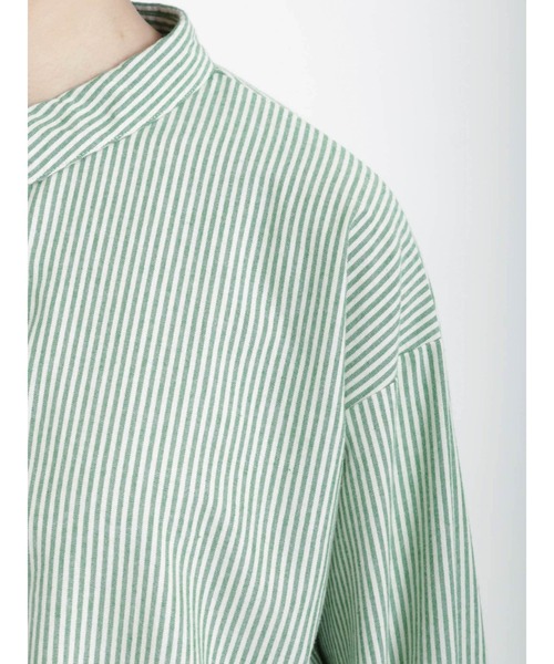 Samansa Mos2（サマンサ モスモス）の「柄アソートシャツチュニック（チュニック・レディース・ブルー/オフホワイト/ブラック/グリーン/レッド・ﾌﾘ-）」の10枚目の写真